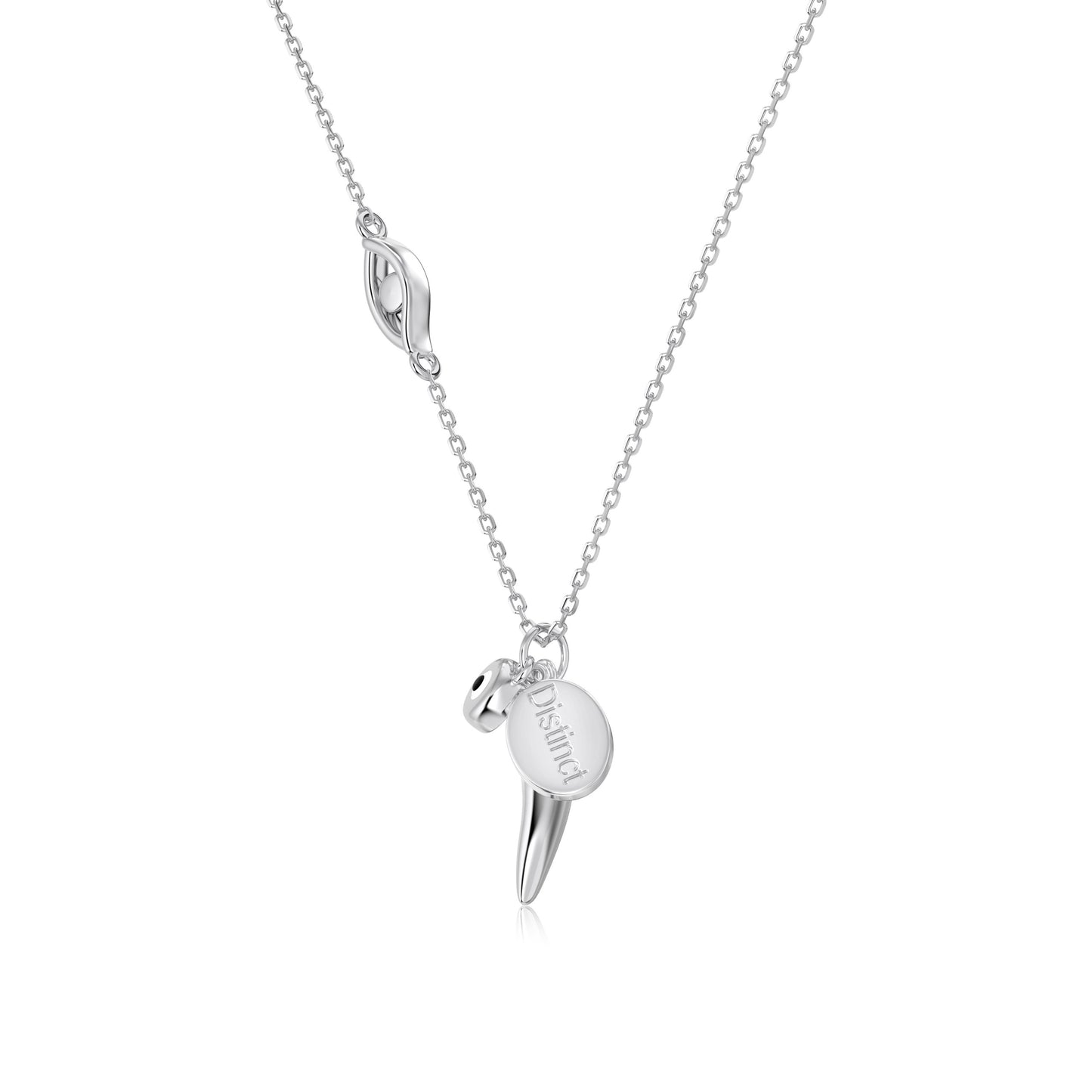 Chilli & Evil Eye Pendant Necklace in Rhodium Plating