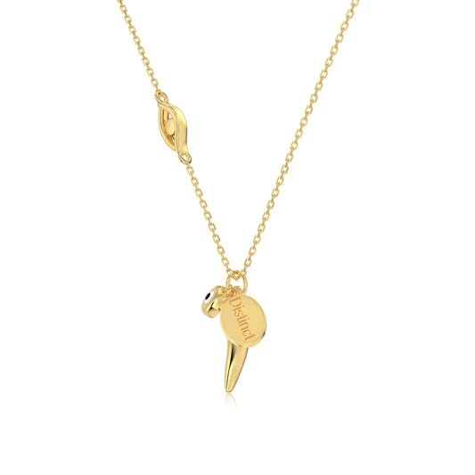 Chilli & Evil Eye Pendant Necklace in 18k Gold Plating